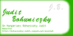 judit bohuniczky business card